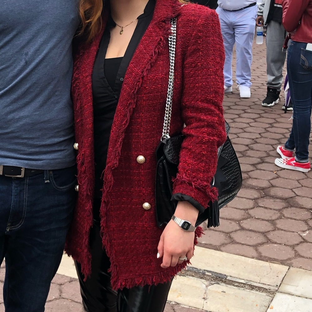 Zara burgundy jacket